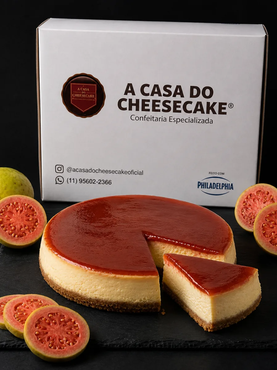 Cheesecake inteiro sabor Goiaba