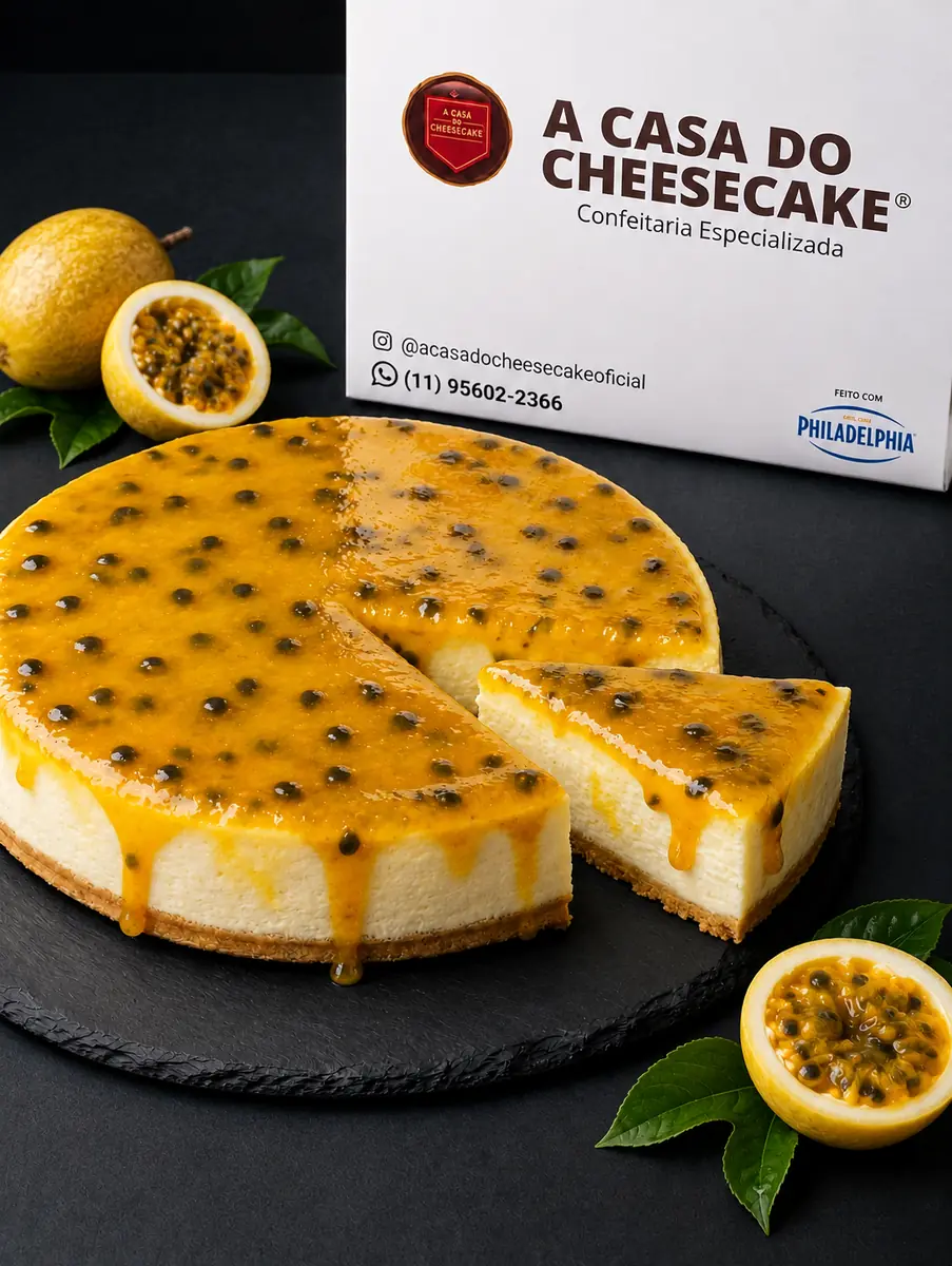 Cheesecake inteiro sabor Maracujá